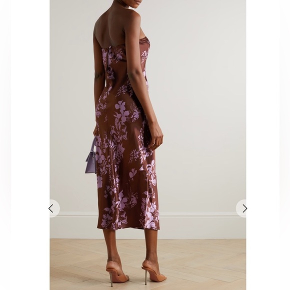 Reformation Joanne Strapeless silk midi dress - Picture 3 of 10